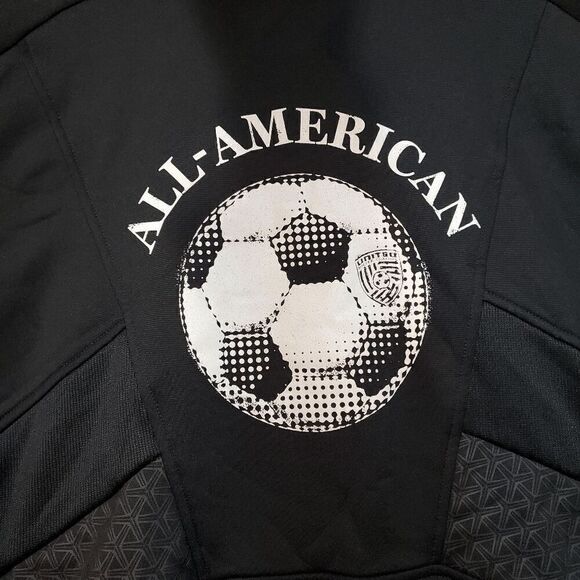 All-American Team Hoodie Mens XL Black Adidas College Soccer Sports Drawstring - Picture 9 of 11